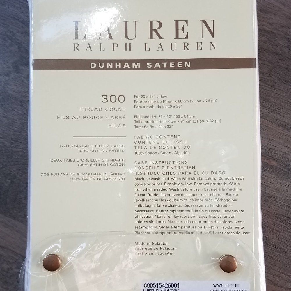 DUNHAM SATEEN  2 standard Pillowcases